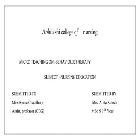 behaviour therapy MICRO TEACHING.docx