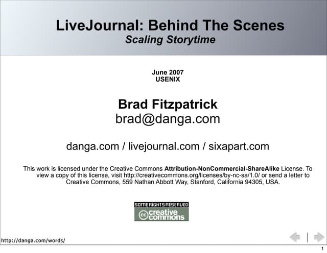 Behind the Scenes at LiveJournal: Scaling Storytime
