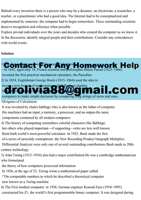 Computer inventors and their inventions the world is thankful for | PPT