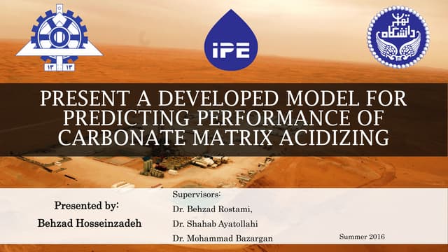 Developed Model for Carbonate Matrix Acidizing