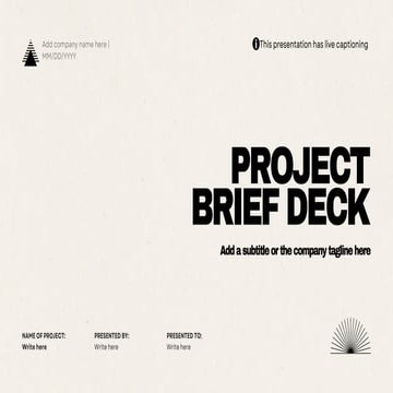 Comprehensive Project Briefing Presentation Template with Goals ...