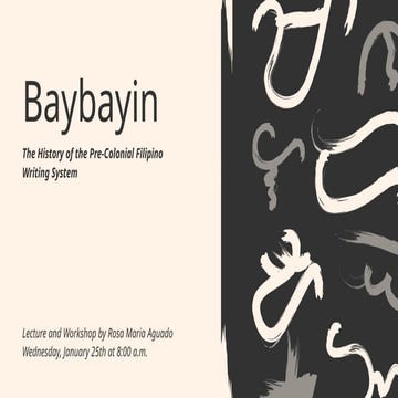 Beige and Dark Gray Simple History and Writing Baybayin Presentation.pptx
