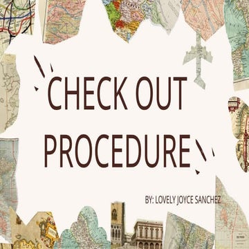 CHECK OUT PROCEDURE in Fundamentals Lodging Operations | PPTX