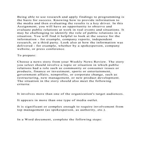 Being able to use research and apply findings to programming is the .docx