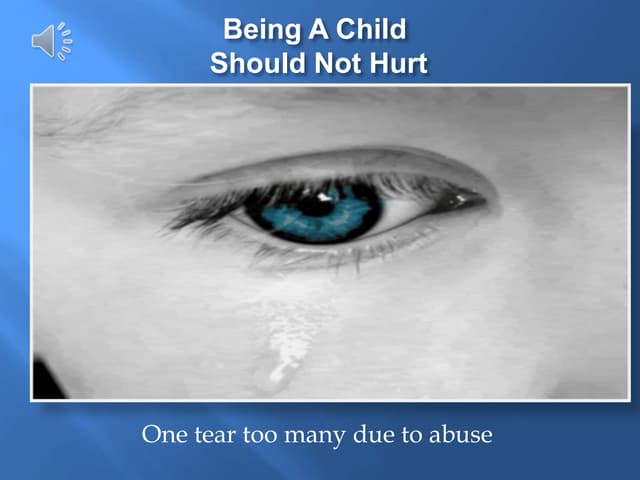 Being a child should not hurt