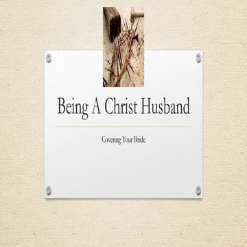Being A Christ Husband