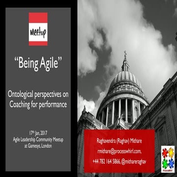 Being agile meetup-agile leadership-meet up-jan17-london