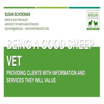 Being a goodsheepvet