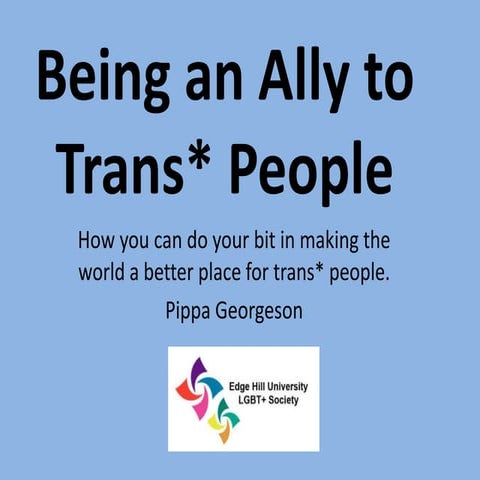 Being an ally to trans