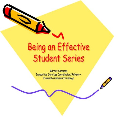 Being an Effective Student: Taking Notes