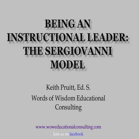 Being an instructional leader