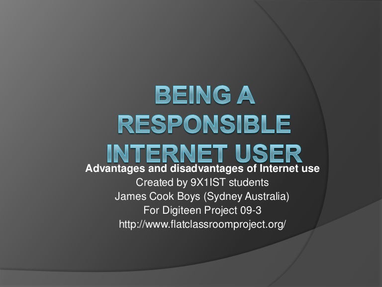 being a responsible internet user
