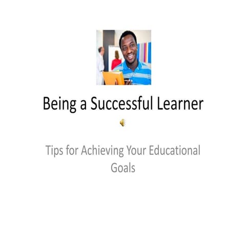 Being a successful learner
