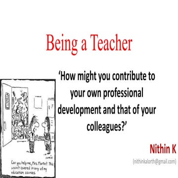 Being a teacher