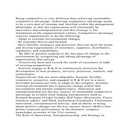 Being competitive is very different than achieving sustainable com.docx