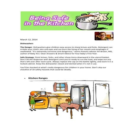 Being safe in the kitchen