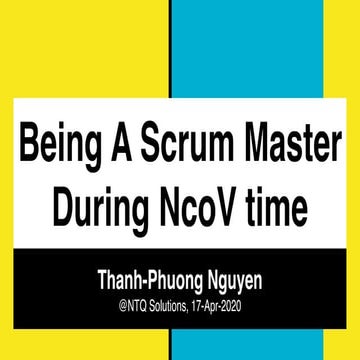 Being A Scrum Master During NcoV Time