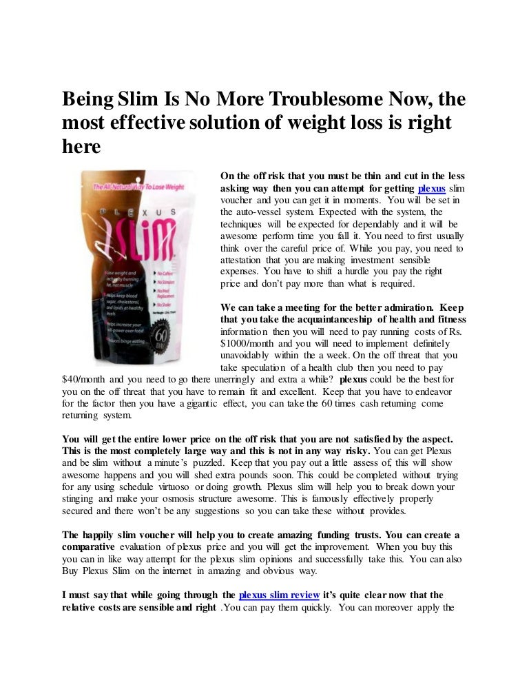 Being Slim Is No More Troublesome Now, the most effective solution of…