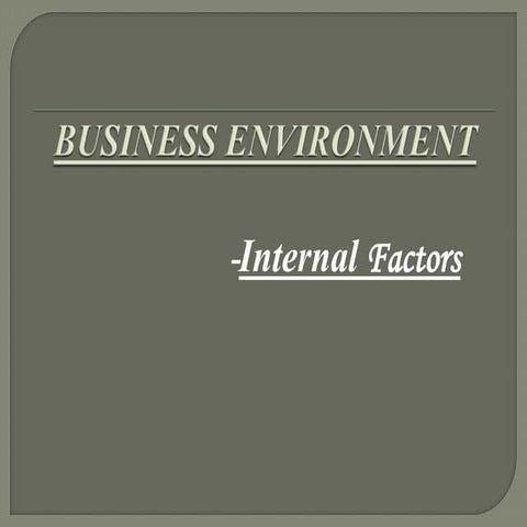 Internal Factors Affecting Business Environment . ppt
