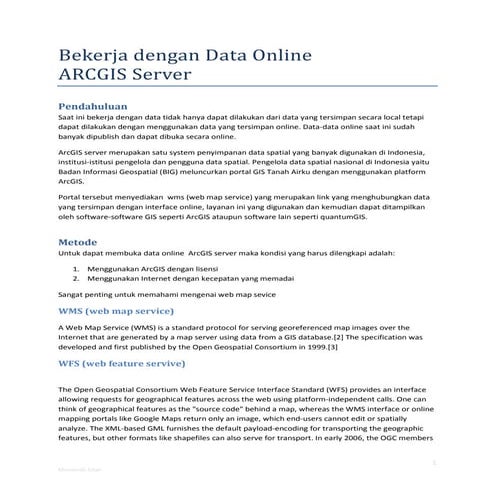Bekerja dengan data online arcgis server