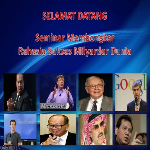 Belajar mudah menjadi milyarder