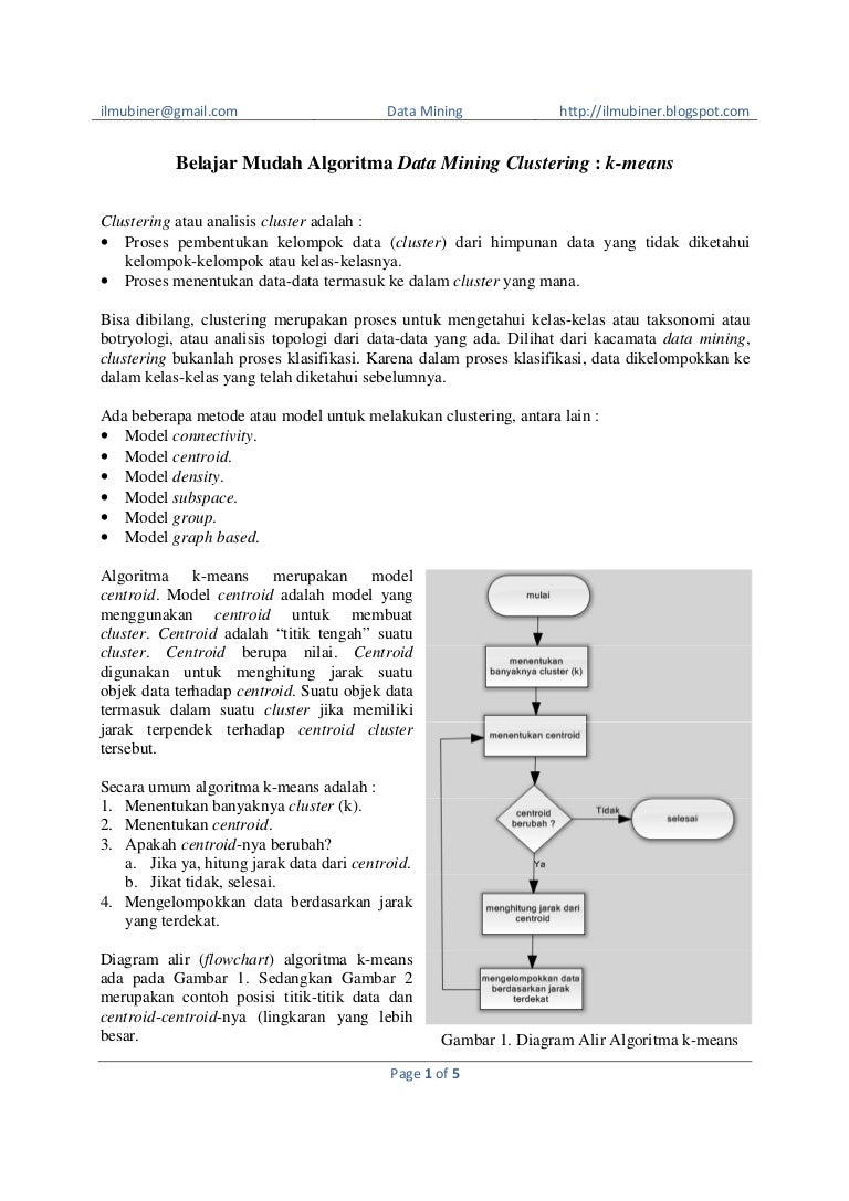 Belajar Mudah Algoritma Data Mining K Means