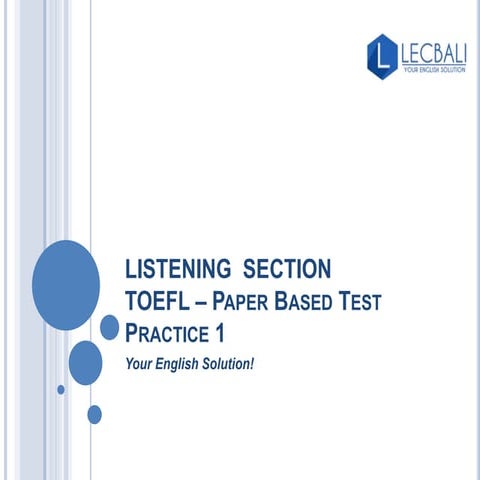 Belajar TOEFL PBT preparation di LEC BALI
