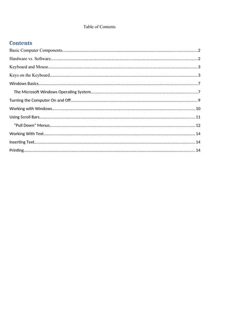 Basic computer skills | PPTX