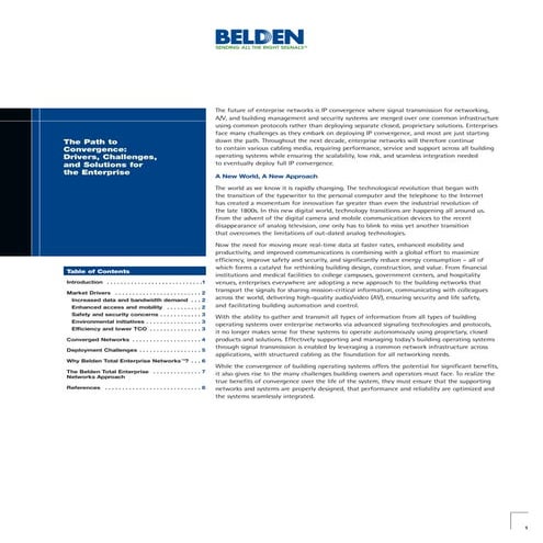 Belden Total Enterprise Network White Paper