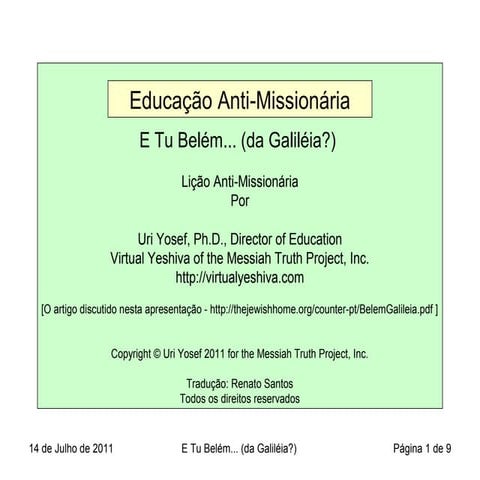 Belem e a falsa profecia