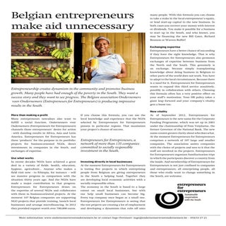 Belgian entrepreneurs make aid unne...