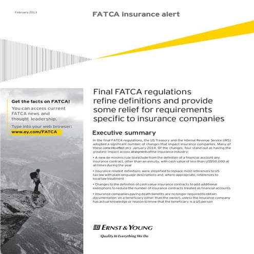 FATCA Insurance alert 