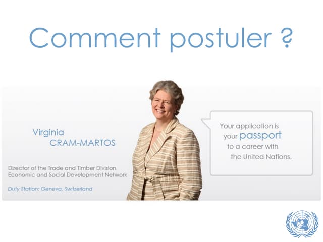 Comment postuler aux Nations Unies?