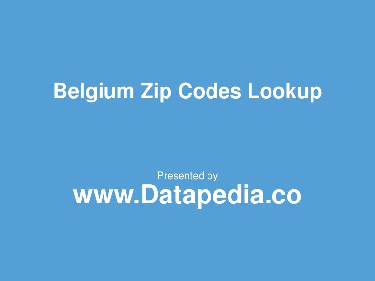 Belgium Zip Codes Lookup