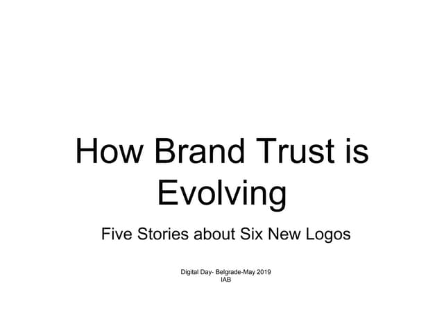 Logos and Brand Trust 