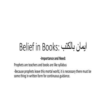 Belief in books