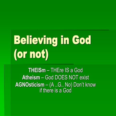 Belief in god (new)
