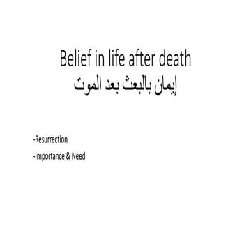 Belief in life after death