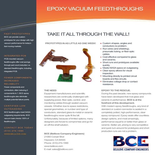 BCE Custom Vacuum Feedthroughs