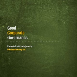 Good Corporate Governance