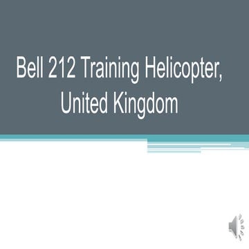 Bell 212 training helicopter, united kingdom