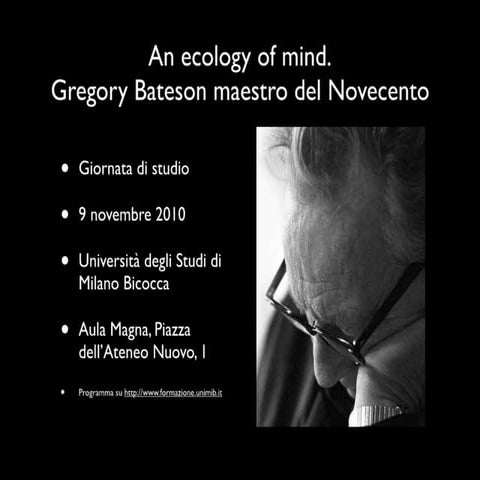 Gregory Bateson ha ancora qualcosa da insegnarci?