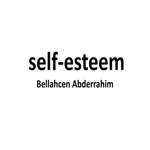 self esteem