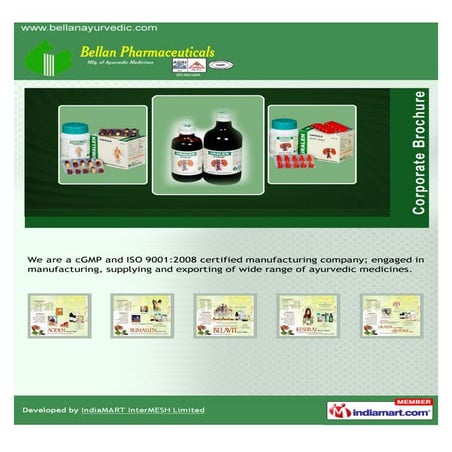 Bellan Pharmaceuticals, Vadodara, Ayurvedic Medicines | PDF