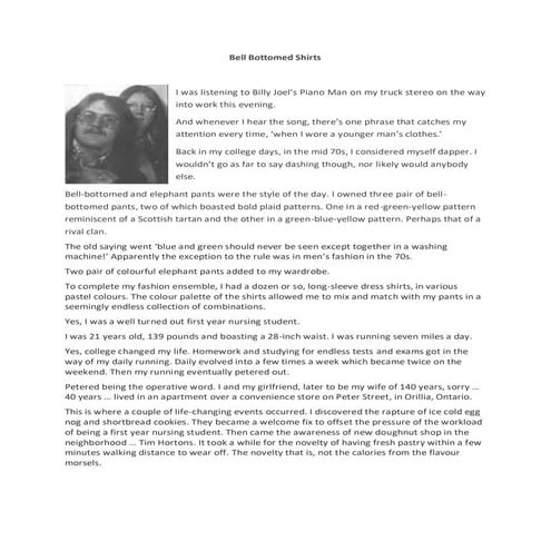 Bell Bottomed Shirts