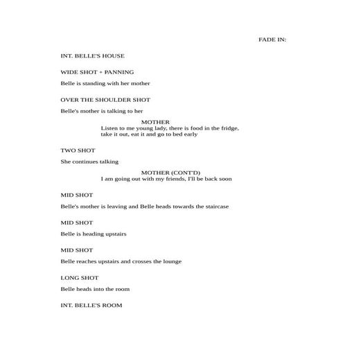 Belle Screenplay