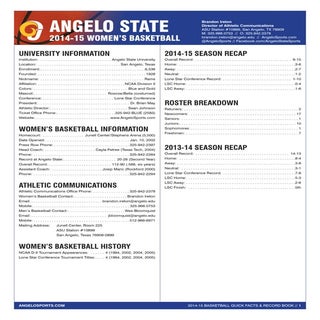 Angelo State Women's Basketball vs....
