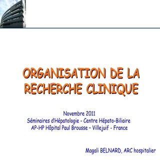 Organisation de la Recherche Cliniq...