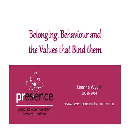 Values to Action (generic) | PPTX