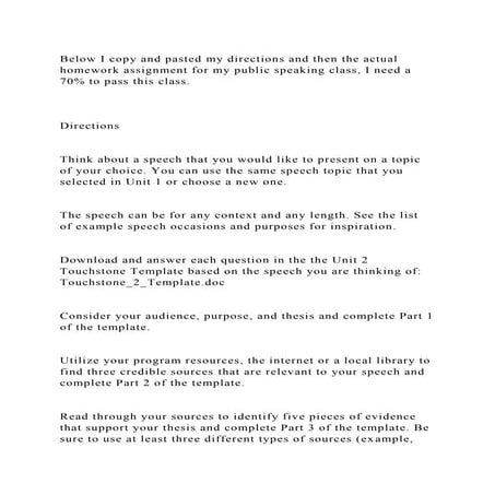 Below I copy and pasted my directions and then the actual homework a.docx